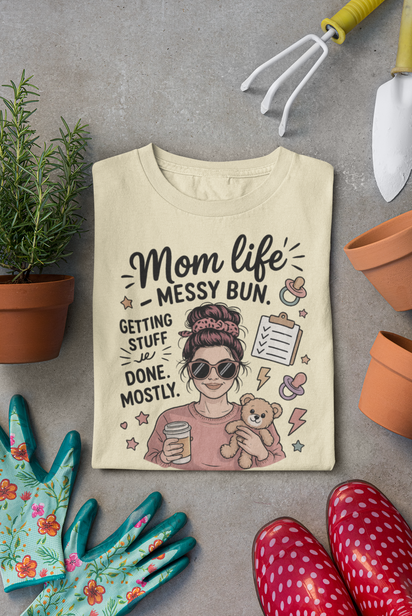 Mom Life Messy Bun